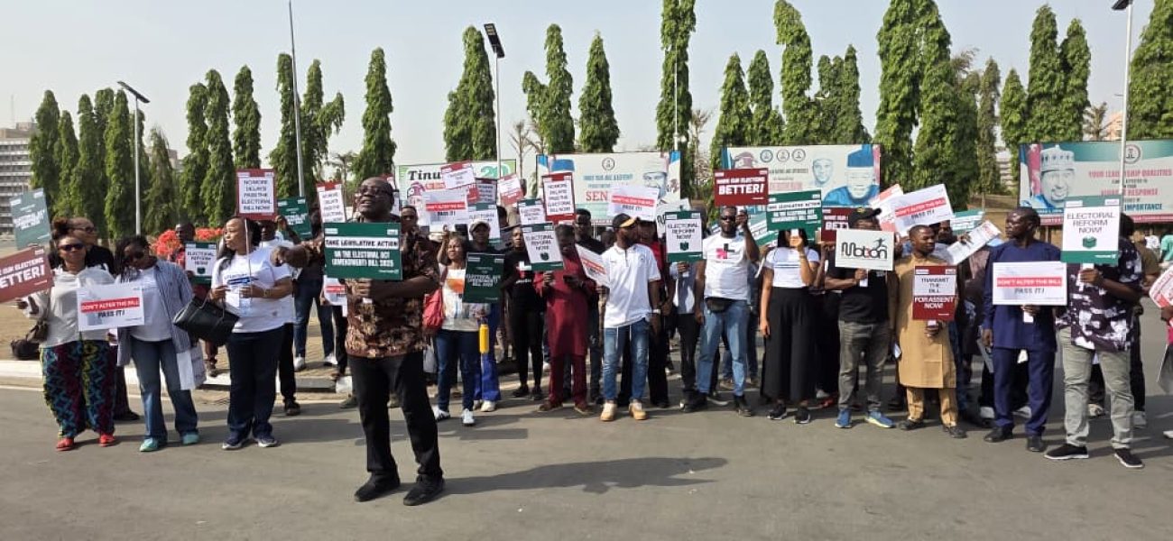 Situation Room holds Protest on Electoral Act Amendment Bill 2025