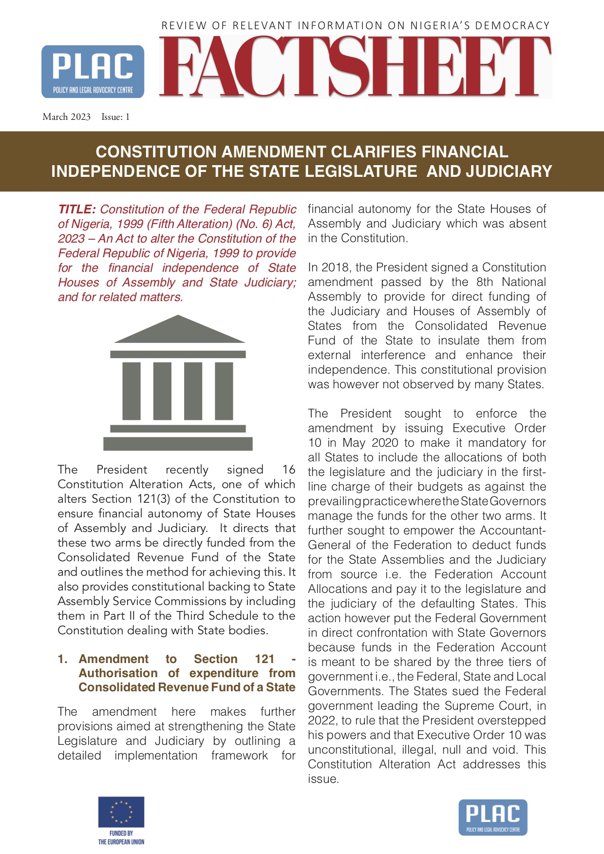 Independence of Judiciary & Legislature