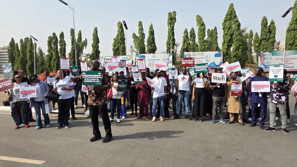 Situation Room holds Protest on Electoral Act Amendment Bill 2025