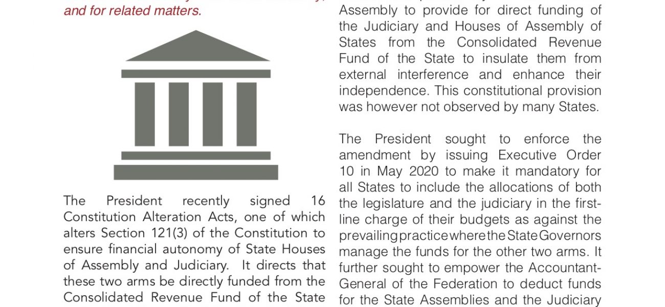 Independence of Judiciary & Legislature