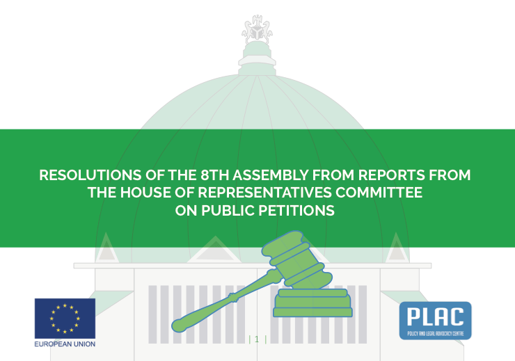 Resolutions of the 8th House Committee on Public Petitions