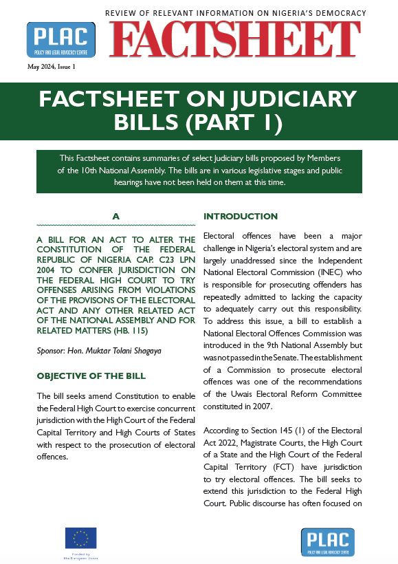 Factsheet on Judiciary Bills – Part 1