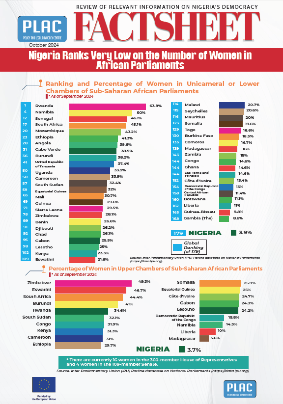 Nigeria Ranks Very Low on the Number of Women in African Parliaments