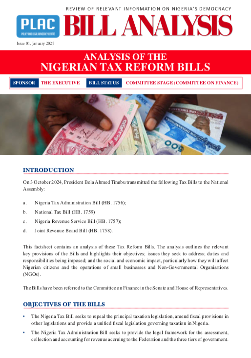 Analysis of the Nigerian Tax Reform Bills