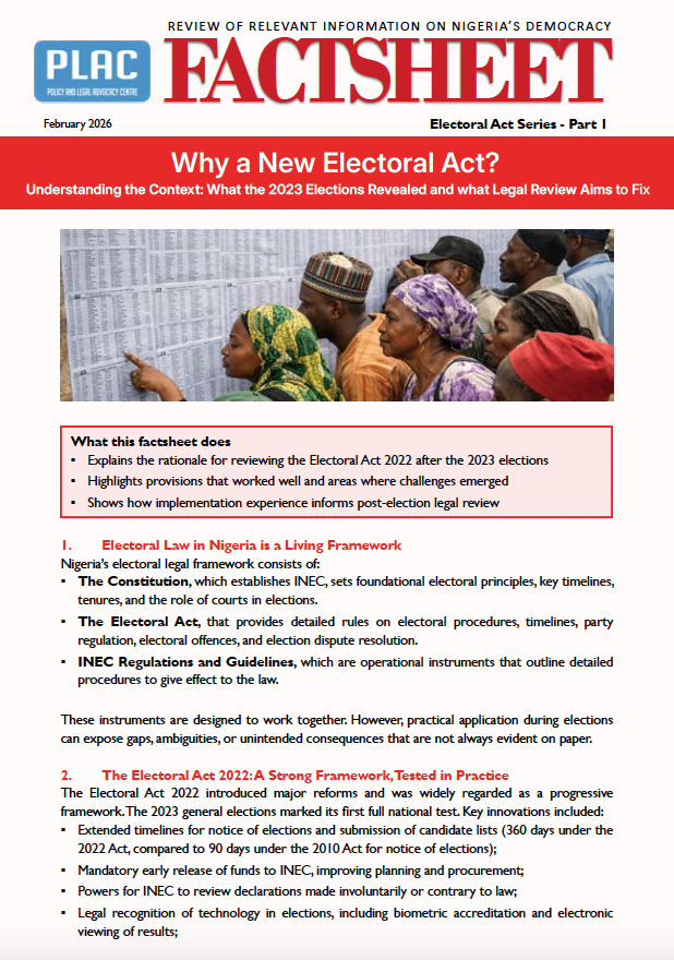 Why a New Electoral Law?