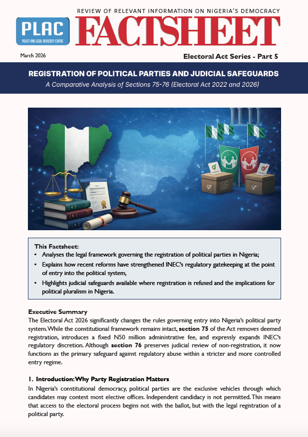 Registration of Political Parties and Judicial Safeguards