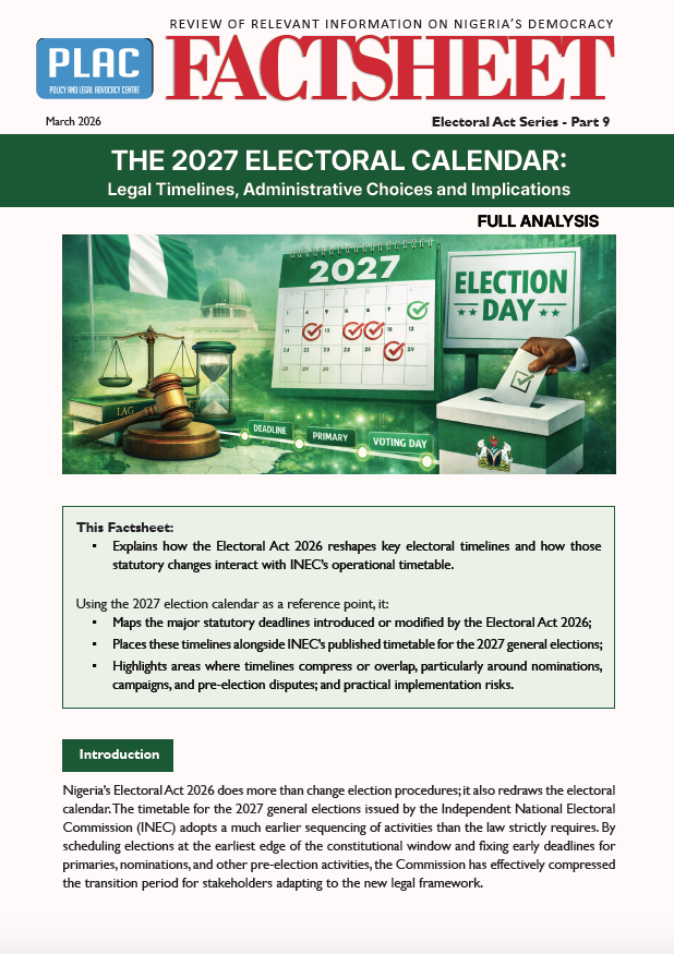 The 2027 Electoral Calendar: Legal Timelines, Administrative Choices and Implications_Full-Analysis